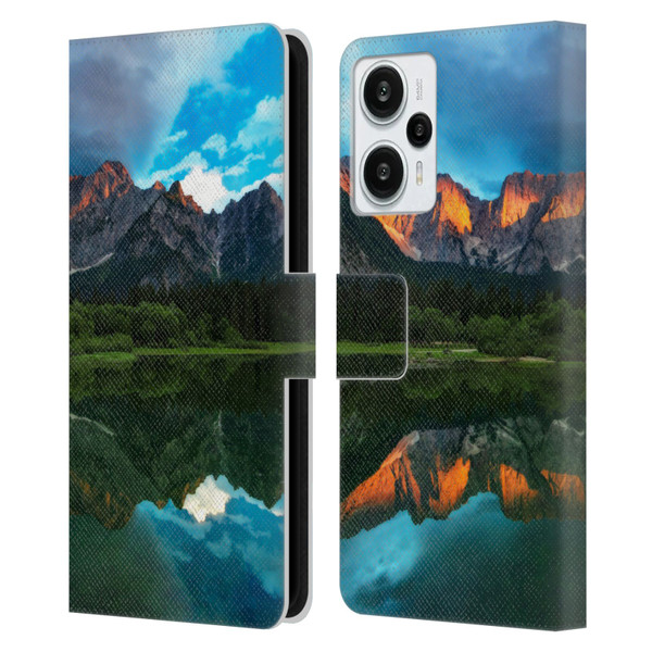 Patrik Lovrin Magical Lakes Burning Sunset Over Mountains Leather Book Wallet Case Cover For Xiaomi Redmi Note 12T