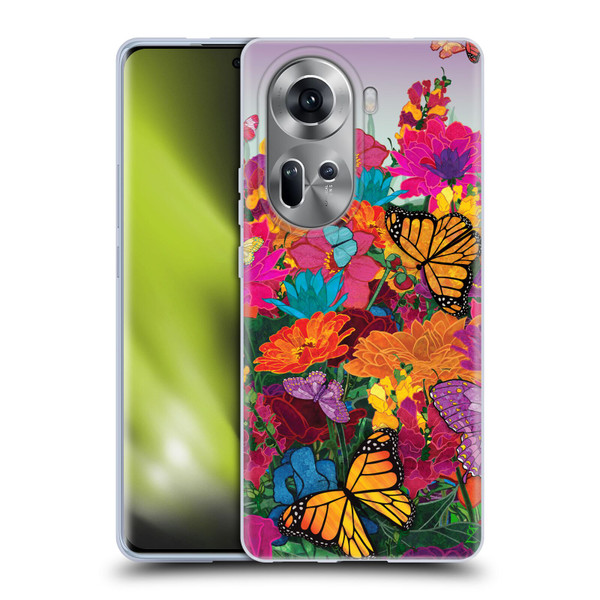 Suzan Lind Butterflies Garden Soft Gel Case for OPPO Reno11