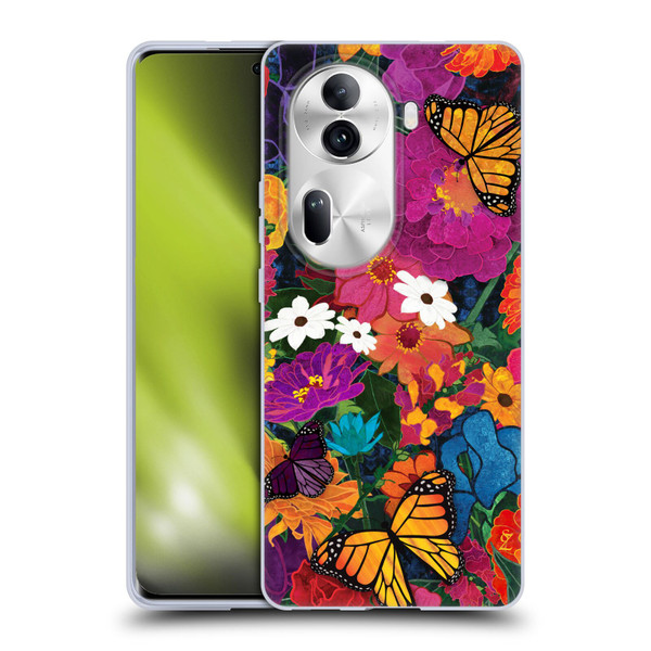 Suzan Lind Butterflies Flower Collage Soft Gel Case for OPPO Reno11 Pro