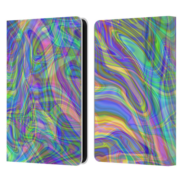 Suzan Lind Colours & Patterns Iridescent Abstract Leather Book Wallet Case Cover For Amazon Kindle 11th Gen 6in 2022