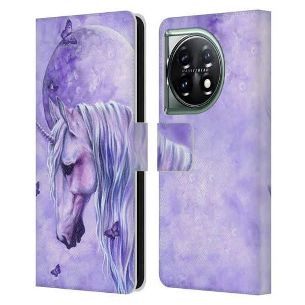 Selina Fenech Unicorns Moonlit Magic Leather Book Wallet Case Cover For OnePlus 11 5G