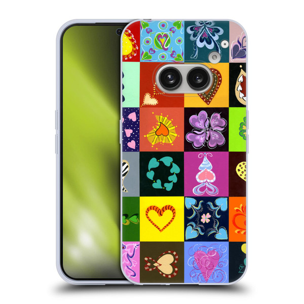 Suzan Lind Colours & Patterns Heart Quilt Soft Gel Case for Nothing Phone (2a)