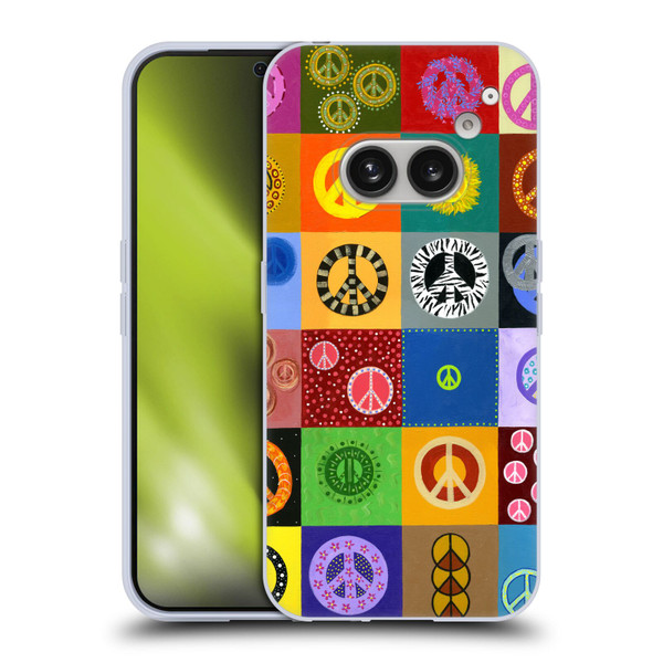 Suzan Lind Colours & Patterns Peace Quilt Soft Gel Case for Nothing Phone (2a)