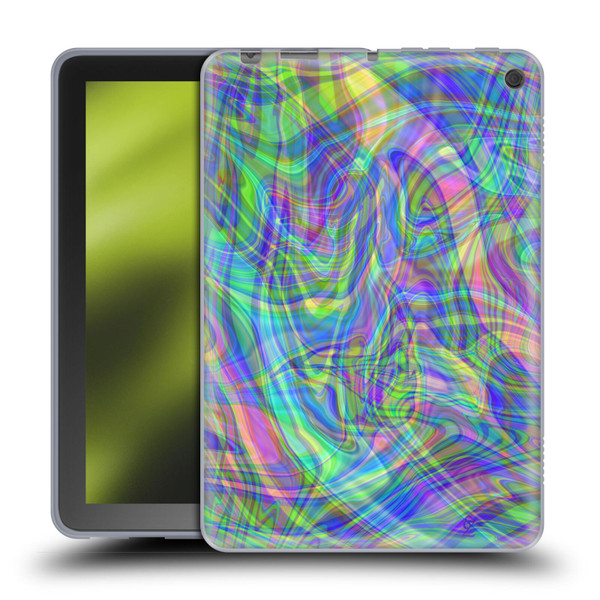 Suzan Lind Colours & Patterns Iridescent Abstract Soft Gel Case for Amazon Fire HD 8/Fire HD 8 Plus 2020