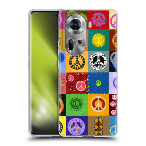 Suzan Lind Colours & Patterns Peace Quilt Soft Gel Case for OPPO Reno11