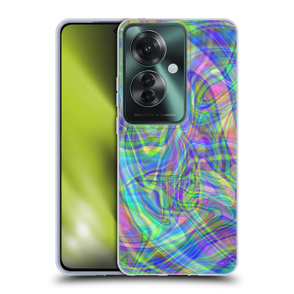 Suzan Lind Colours & Patterns Iridescent Abstract Soft Gel Case for OPPO Reno11 F 5G / F25 Pro 5G