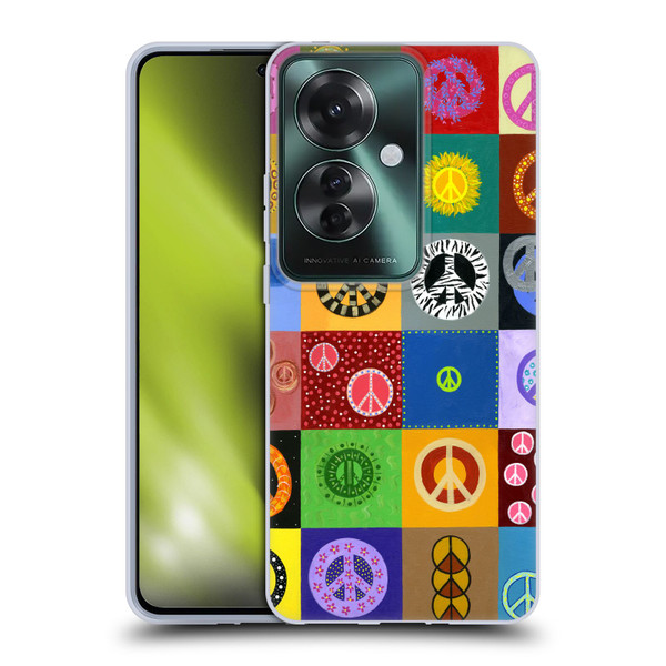Suzan Lind Colours & Patterns Peace Quilt Soft Gel Case for OPPO Reno11 F 5G / F25 Pro 5G