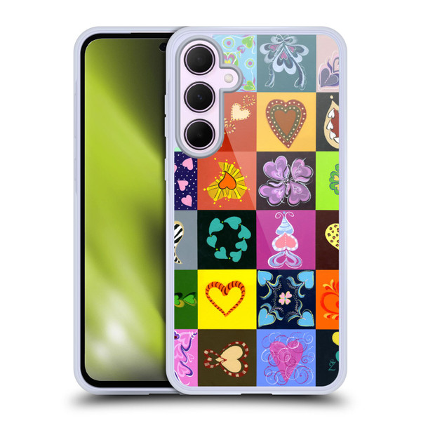 Suzan Lind Colours & Patterns Heart Quilt Soft Gel Case for Samsung Galaxy A35 5G