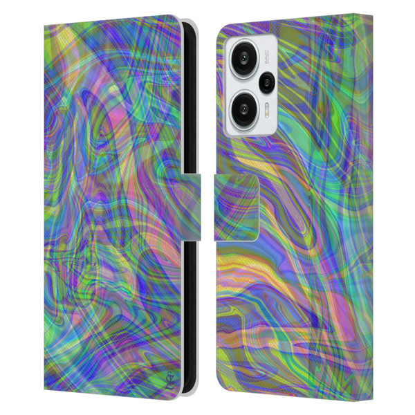Suzan Lind Colours & Patterns Iridescent Abstract Leather Book Wallet Case Cover For Xiaomi Redmi Note 12T
