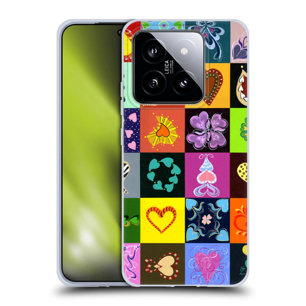 Suzan Lind Colours & Patterns Heart Quilt Soft Gel Case for Xiaomi 14