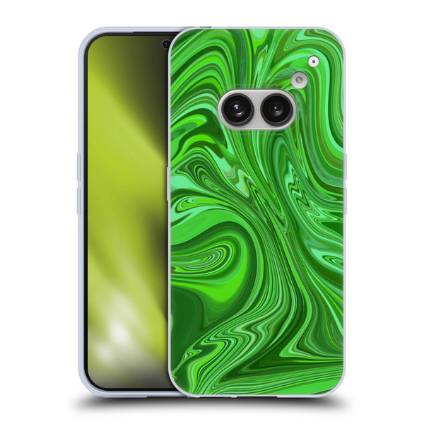 Suzan Lind Marble Emerald Green Soft Gel Case for Nothing Phone (2a)