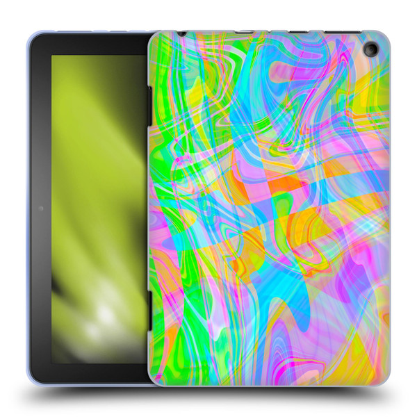 Suzan Lind Marble Abstract Rainbow Soft Gel Case for Amazon Fire HD 8/Fire HD 8 Plus 2020