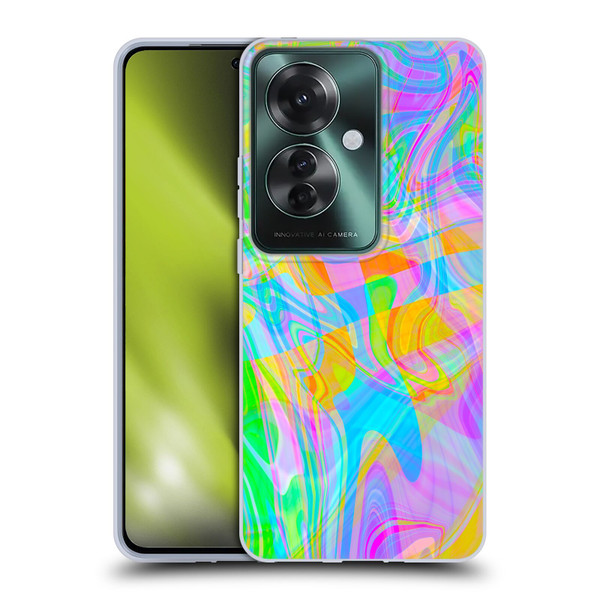 Suzan Lind Marble Abstract Rainbow Soft Gel Case for OPPO Reno11 F 5G / F25 Pro 5G