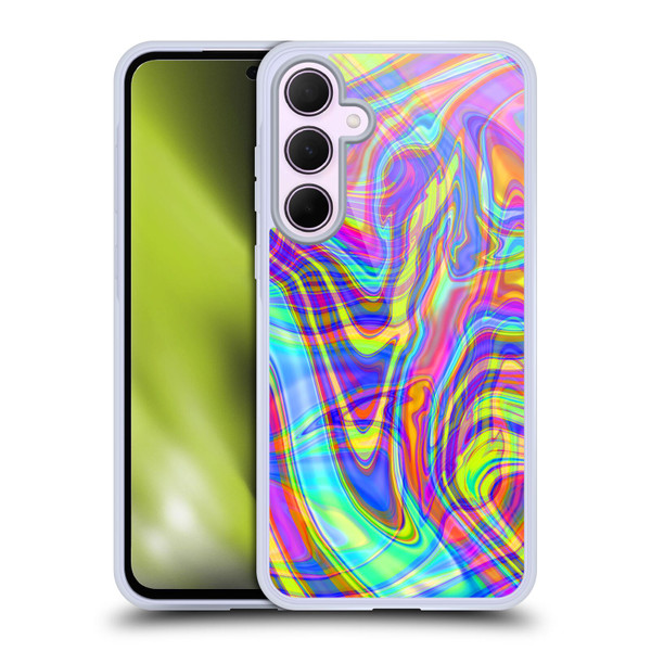 Suzan Lind Marble Illusion Rainbow Soft Gel Case for Samsung Galaxy A35 5G