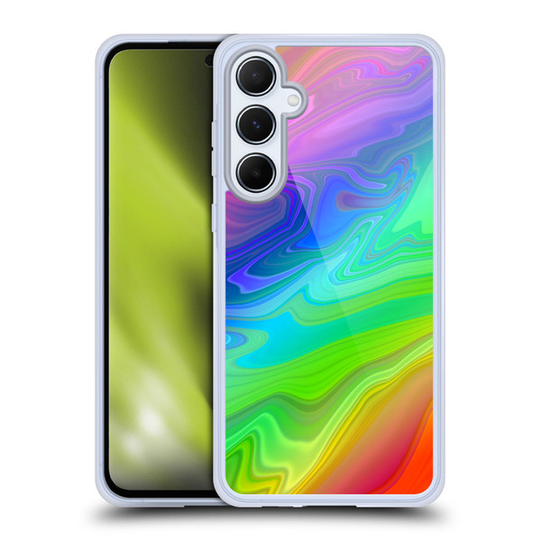 Suzan Lind Marble Rainbow Soft Gel Case for Samsung Galaxy A55 5G