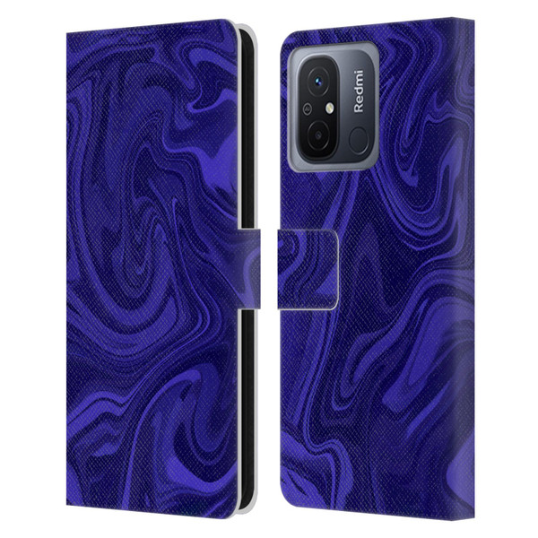 Suzan Lind Marble Indigo Leather Book Wallet Case Cover For Xiaomi Redmi 12C