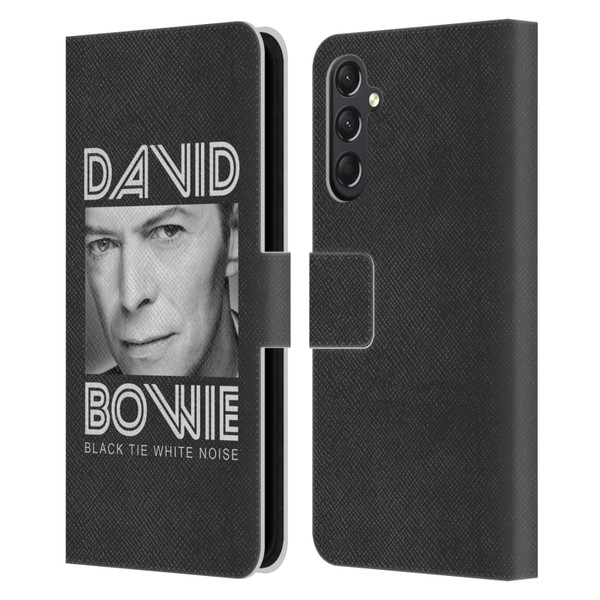 David Bowie Album Art Black Tie Leather Book Wallet Case Cover For Samsung Galaxy A24 4G / M34 5G