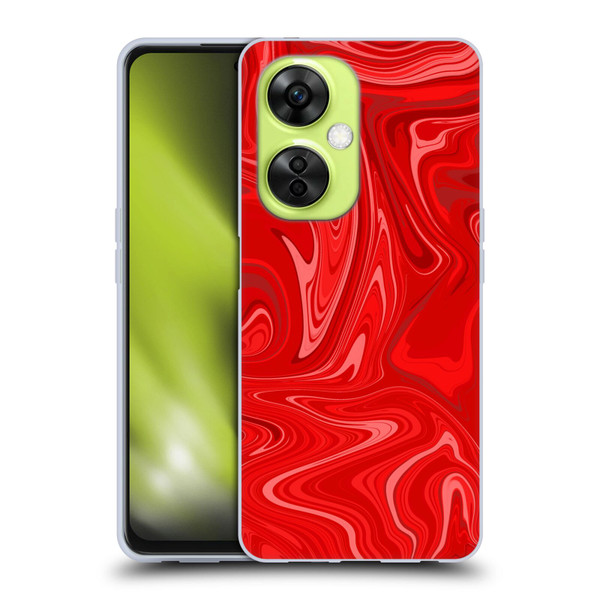 Suzan Lind Marble 2 Red Soft Gel Case for OnePlus Nord CE 3 Lite 5G
