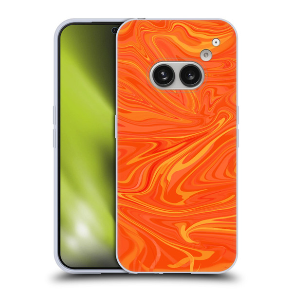 Suzan Lind Marble 2 Honey Orange Soft Gel Case for Nothing Phone (2a)