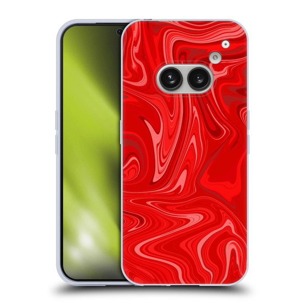 Suzan Lind Marble 2 Red Soft Gel Case for Nothing Phone (2a)