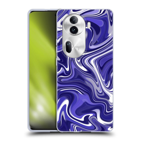 Suzan Lind Marble 2 Dark Violet Soft Gel Case for OPPO Reno11 Pro