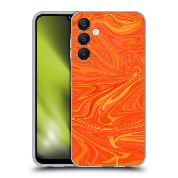 Suzan Lind Marble 2 Honey Orange Soft Gel Case for Samsung Galaxy A25 5G