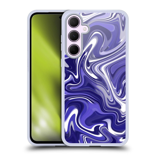 Suzan Lind Marble 2 Dark Violet Soft Gel Case for Samsung Galaxy A35 5G