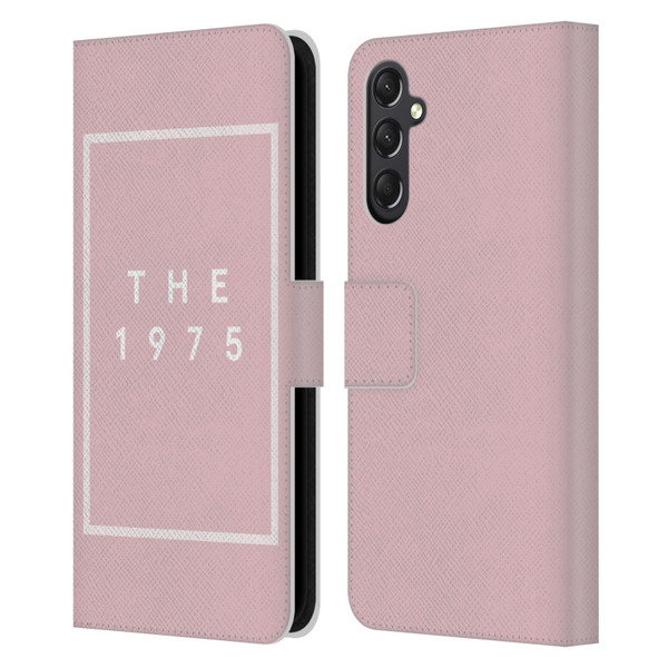 The 1975 Key Art Logo Pink Leather Book Wallet Case Cover For Samsung Galaxy A24 4G / M34 5G