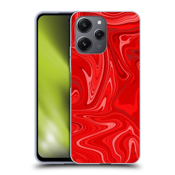 Suzan Lind Marble 2 Red Soft Gel Case for Xiaomi Redmi 12