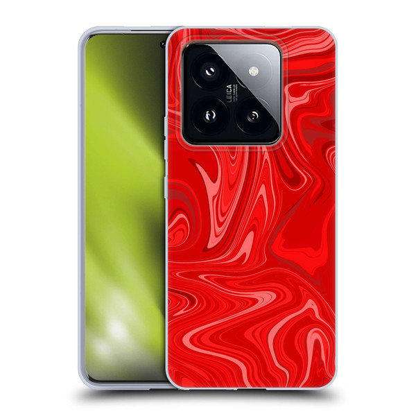 Suzan Lind Marble 2 Red Soft Gel Case for Xiaomi 14 Pro