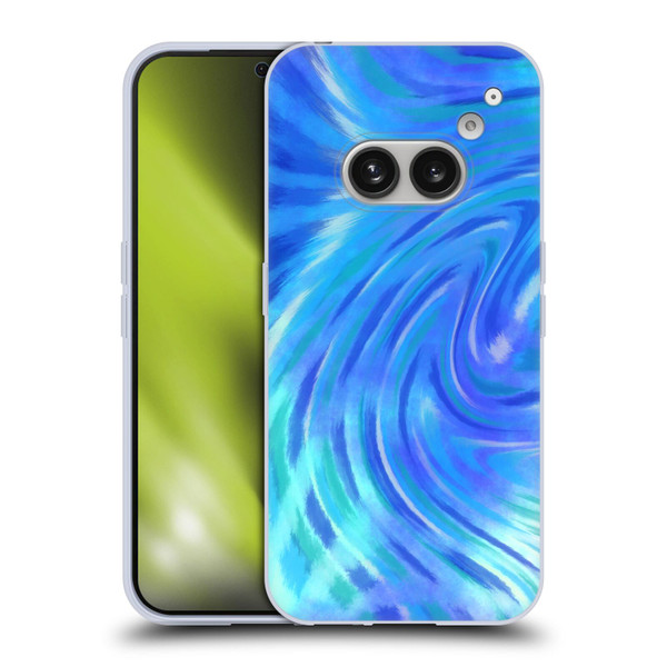 Suzan Lind Tie Dye 2 Deep Blue Soft Gel Case for Nothing Phone (2a)