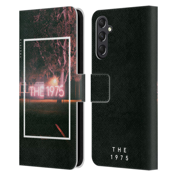 The 1975 Songs Neon Sign Logo Leather Book Wallet Case Cover For Samsung Galaxy A24 4G / M34 5G