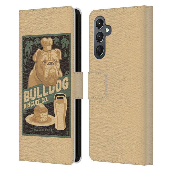 Lantern Press Dog Collection Bulldog Leather Book Wallet Case Cover For Samsung Galaxy A25 5G