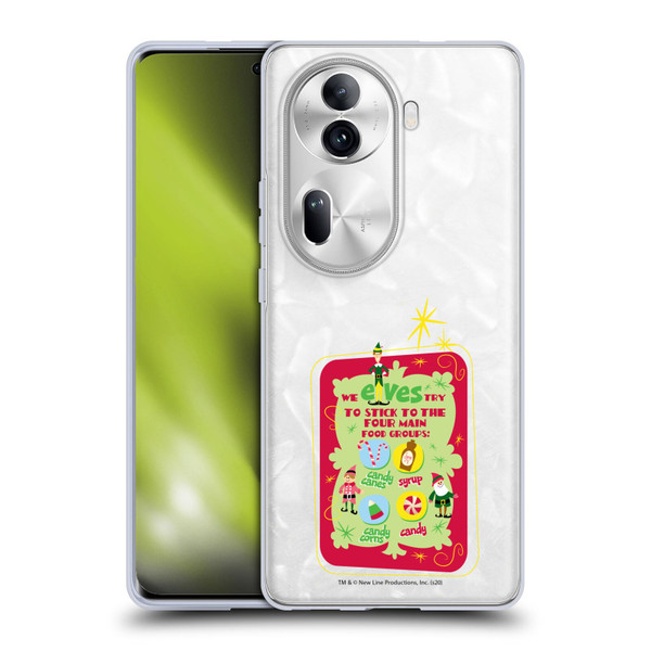 Elf Movie Graphics 1 Food Groups Soft Gel Case for OPPO Reno11 Pro