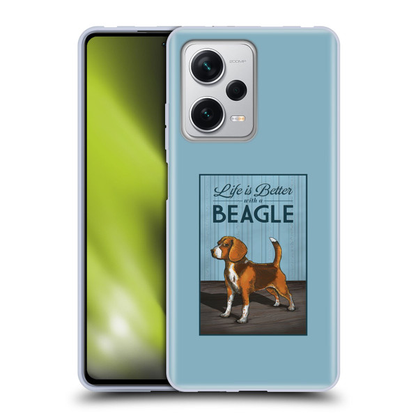 Lantern Press Dog Collection Beagle Soft Gel Case for Xiaomi Redmi Note 12 Pro+ 5G
