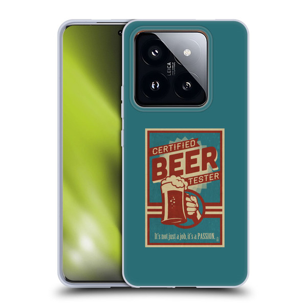 Lantern Press Man Cave Beer Tester Soft Gel Case for Xiaomi 14 Pro