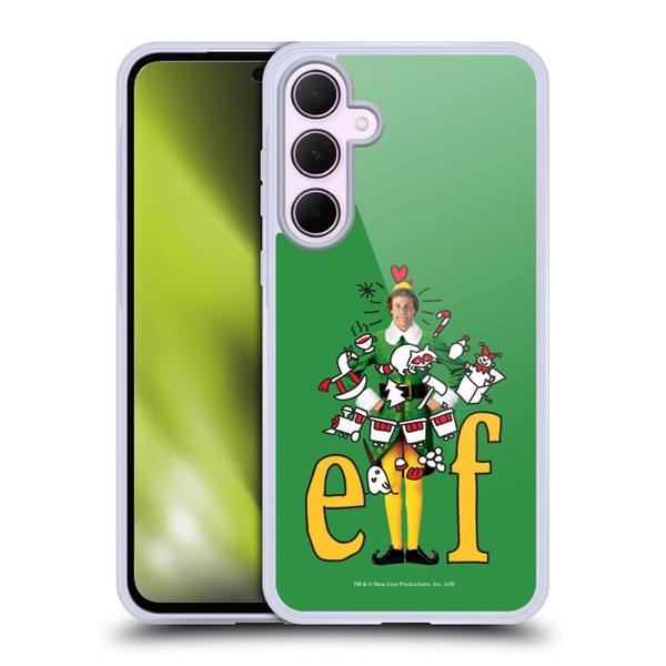 Elf Movie Graphics 2 Doodles Soft Gel Case for Samsung Galaxy A35 5G