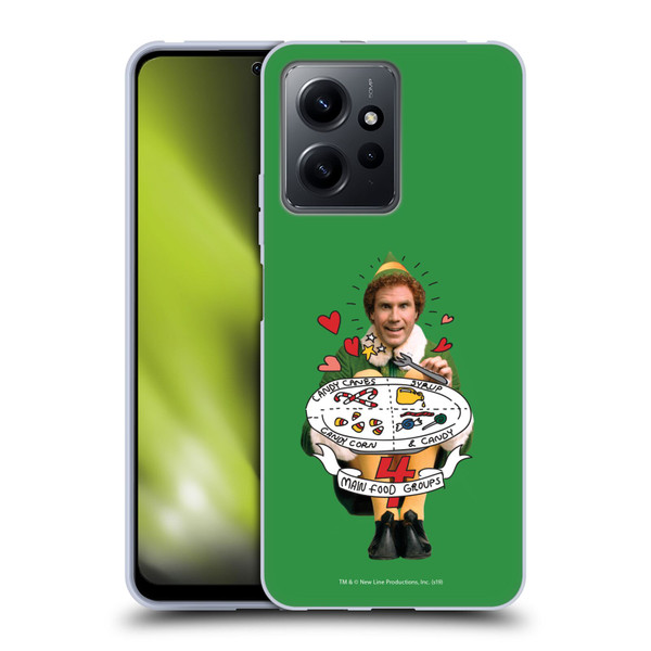 Elf Movie Graphics 2 Buddy Food Groups Soft Gel Case for Xiaomi Redmi Note 12 4G