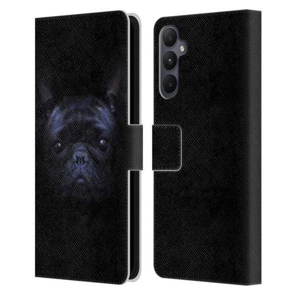 Klaudia Senator French Bulldog 2 Darkness Leather Book Wallet Case Cover For Samsung Galaxy A05s