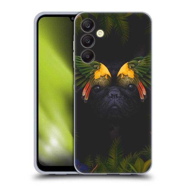 Klaudia Senator French Bulldog 2 Bird Feathers Soft Gel Case for Samsung Galaxy A25 5G