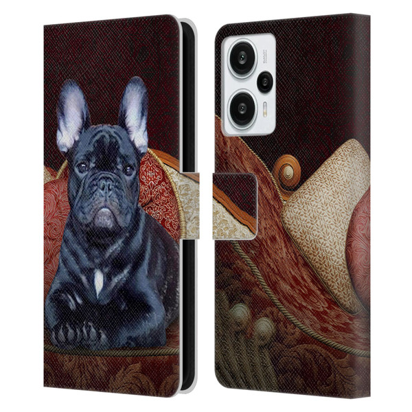 Klaudia Senator French Bulldog 2 Classic Couch Leather Book Wallet Case Cover For Xiaomi Redmi Note 12T