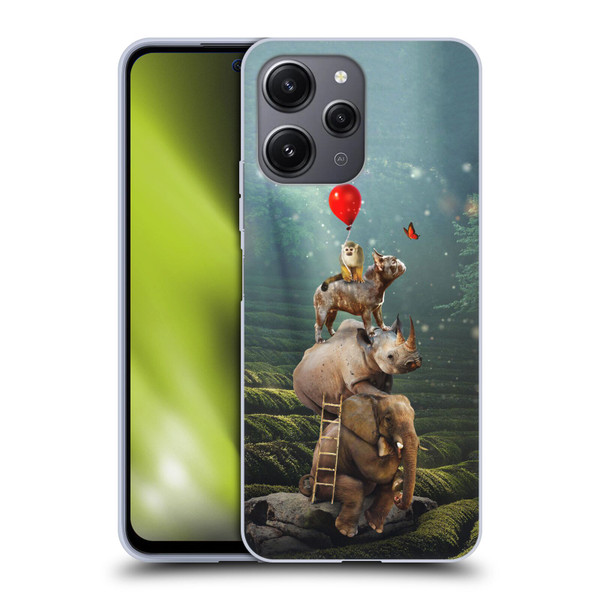 Klaudia Senator French Bulldog 2 Friends Reaching Butterfly Soft Gel Case for Xiaomi Redmi 12