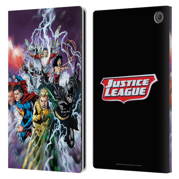 Justice League DC Comics Comic Book Covers New 52 #15 Leather Book Wallet Case Cover For Amazon Fire Max 11 2023