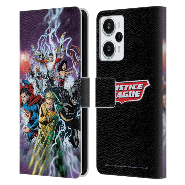 Justice League DC Comics Comic Book Covers New 52 #15 Leather Book Wallet Case Cover For Xiaomi Redmi Note 12T