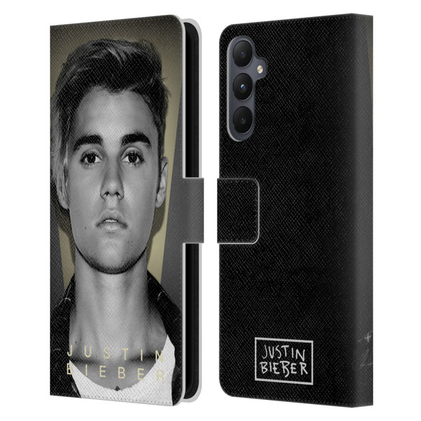 Justin Bieber Purpose B&w What Do You Mean Shot Leather Book Wallet Case Cover For Samsung Galaxy A05s