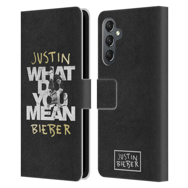 Justin Bieber Purpose B&w What Do You Mean Typography Leather Book Wallet Case Cover For Samsung Galaxy A25 5G