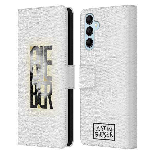 Justin Bieber Purpose B&w Mirror Calendar Text Leather Book Wallet Case Cover For Samsung Galaxy M14 5G