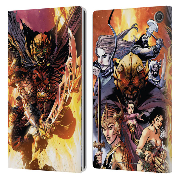 Justice League DC Comics Dark Comic Art Etrigan Demon Knights Leather Book Wallet Case Cover For Amazon Fire Max 11 2023