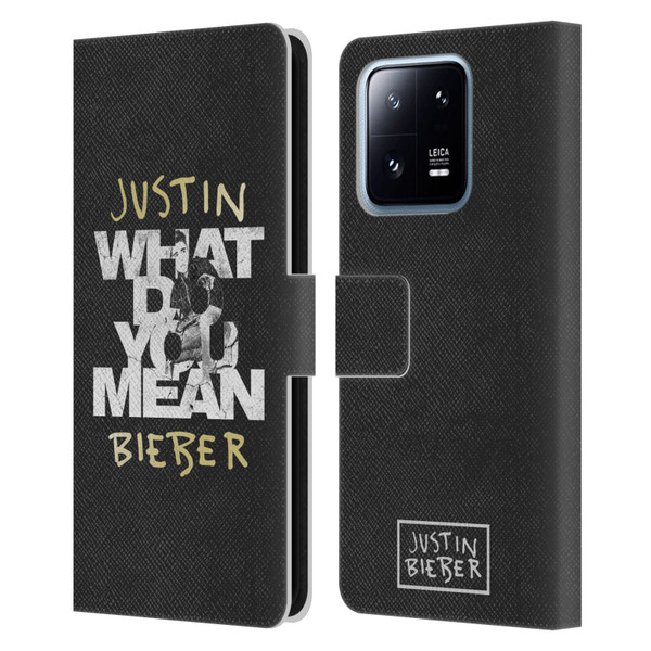 Justin Bieber Purpose B&w What Do You Mean Typography Leather Book Wallet Case Cover For Xiaomi 13 Pro 5G