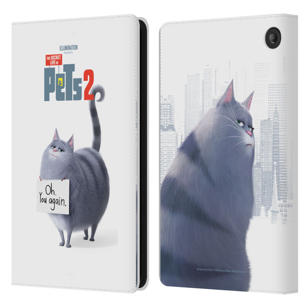 The Secret Life of Pets 2 Character Posters Chloe Cat Leather Book Wallet Case Cover For Amazon Fire 7 2022